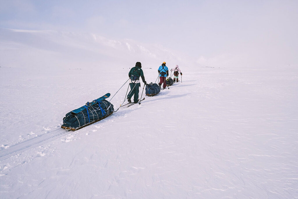 Rimforspulkan på tur med Segebadenpulkan. Foto: Thomas Vialletet